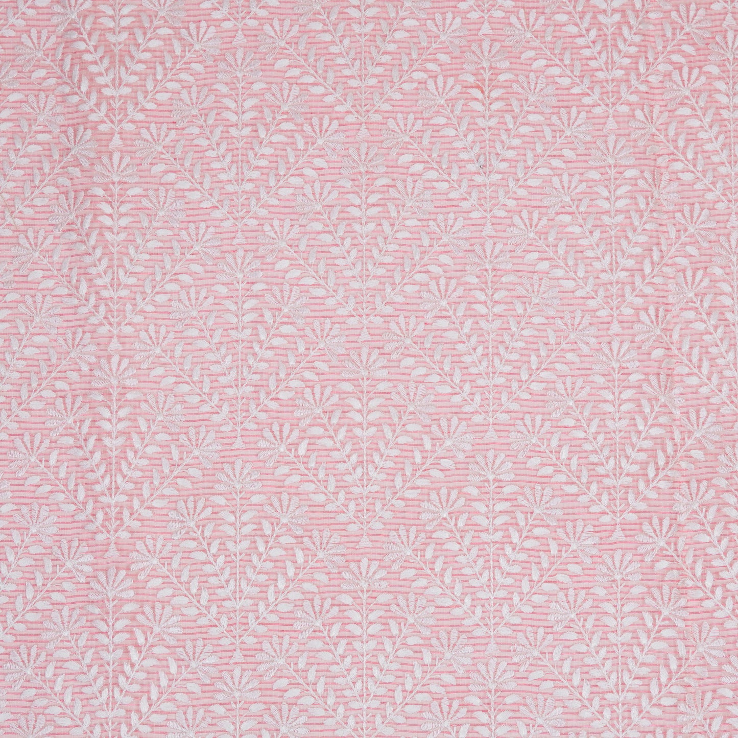 Diba Light Gajari Semi Munga Kota Embroidered Fabric in Jaal Pattern