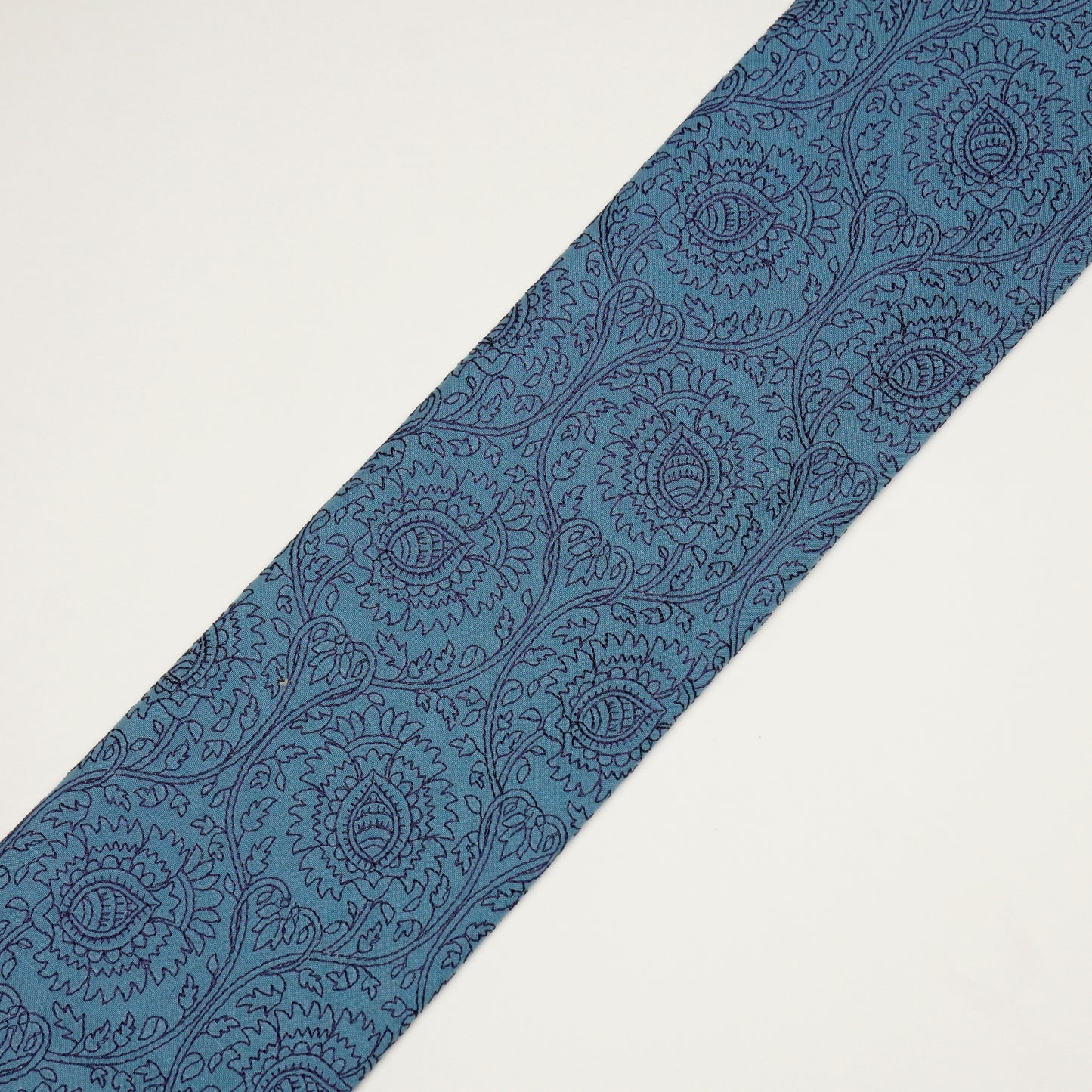 Saba Light Blue Chanderi Embroidered Fabric in Jaal Pattern