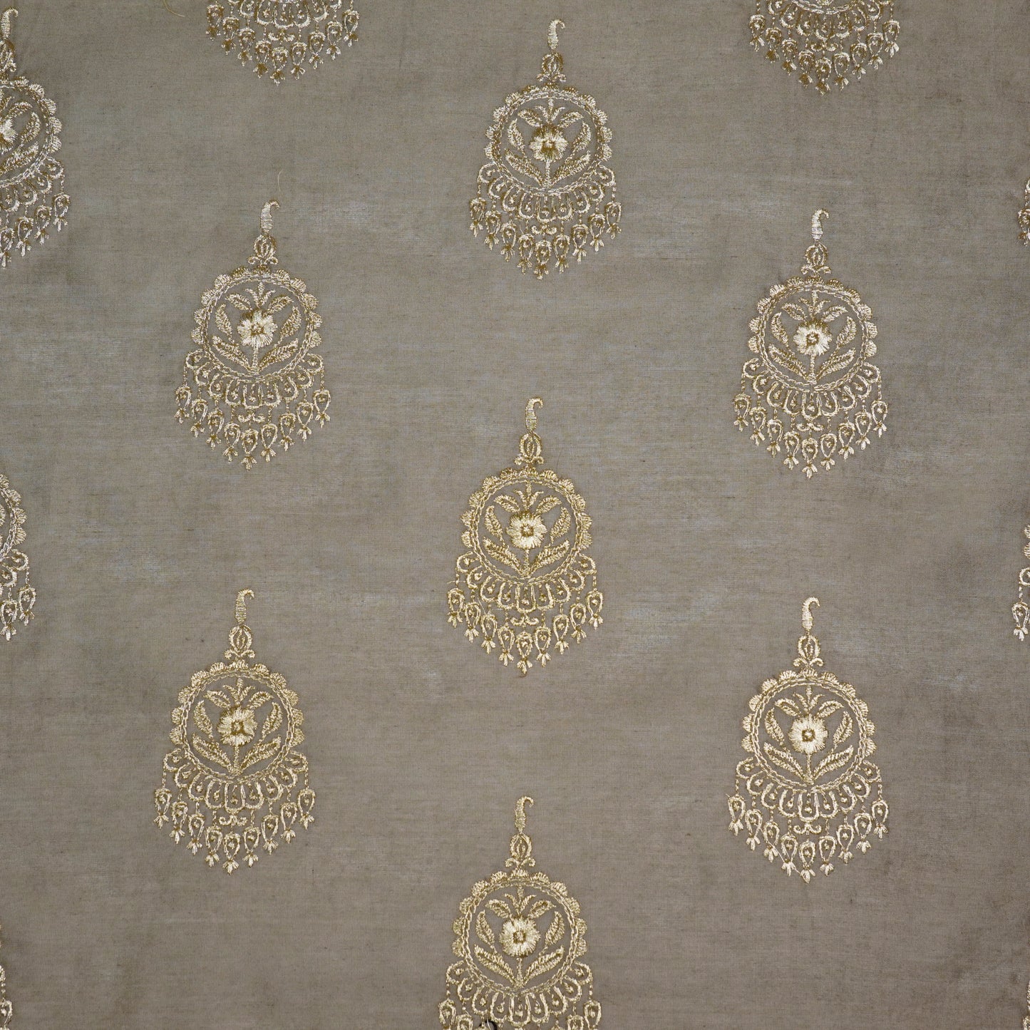 Ifra Mouse Chanderi Embroidered Fabric in Buta Pattern