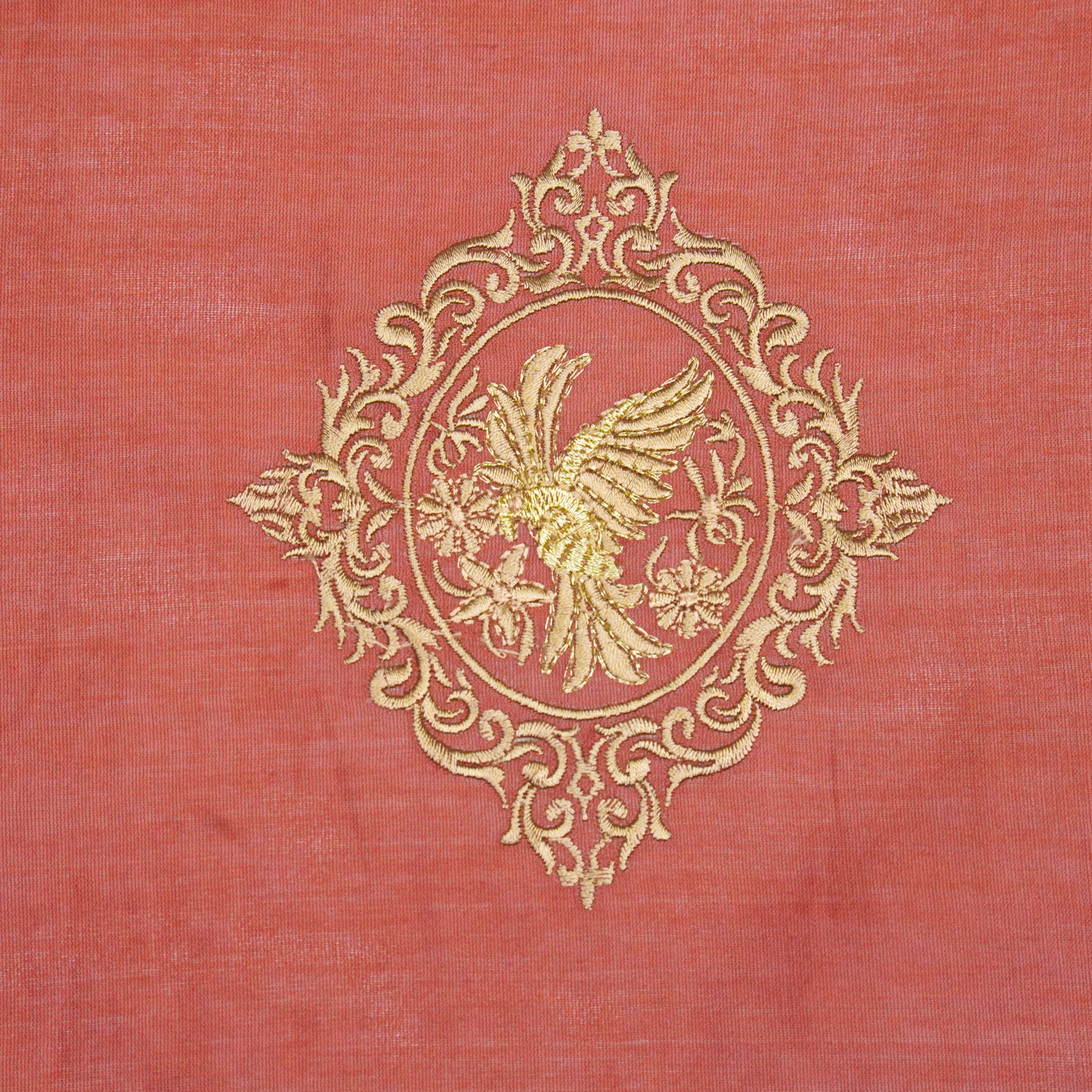 Tilaka Maroon Chanderi Embroidered Fabric in Buta