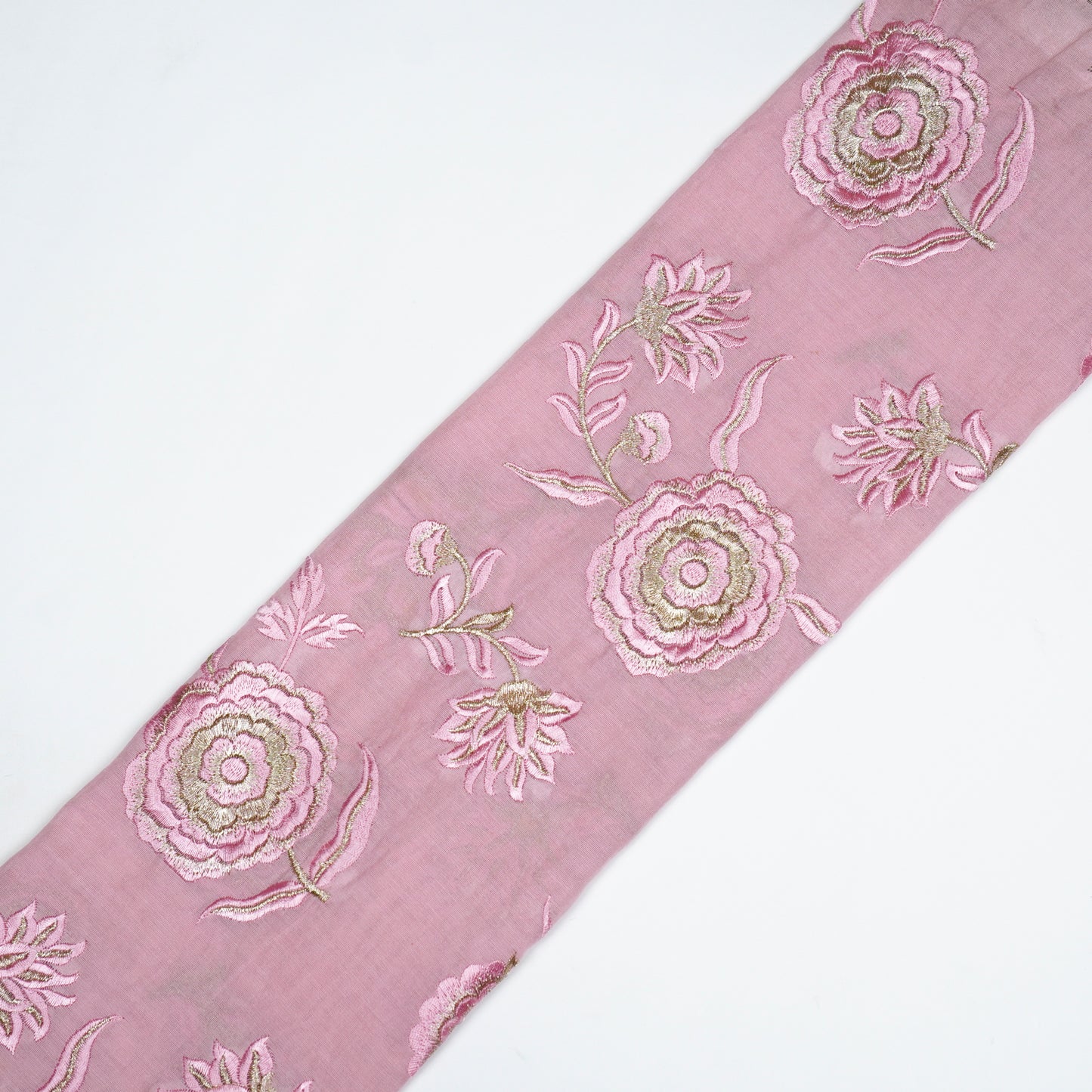 Ayat Pink Viscose Georgette Embroidered Fabric in Buta Pattern