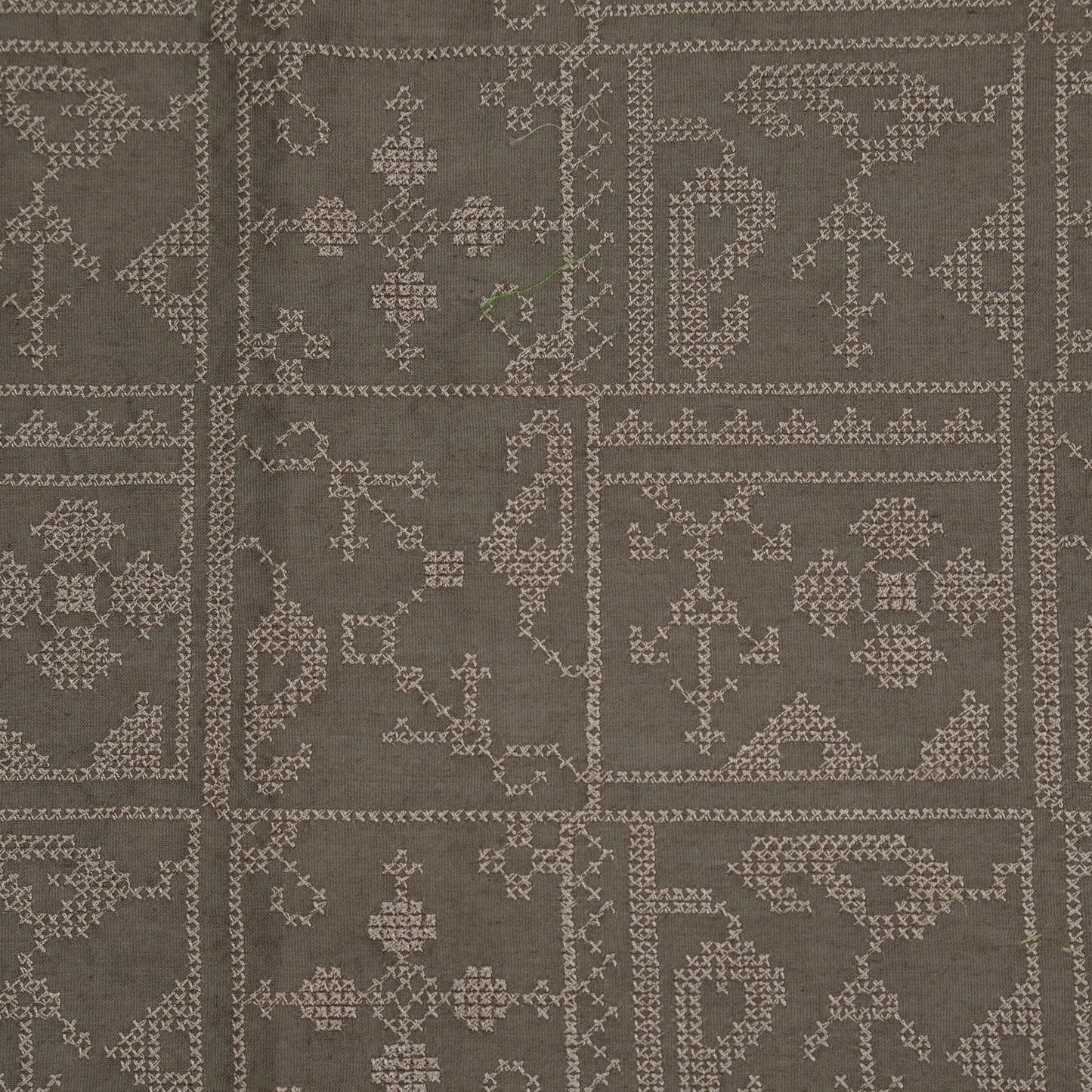 Seda Mouse Chanderi Embroidered Fabric in Jaal Pattern