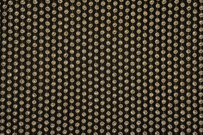 Raisa Black Nylon Net Embroidered Fabric in Buti In Lines Pattern