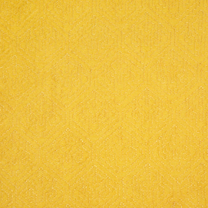 Valiga Gold Chanderi Embroidered Fabric in Jaal Pattern