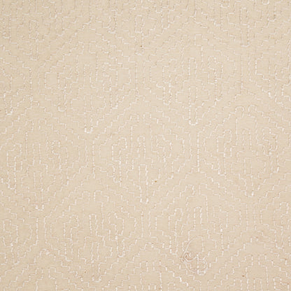 Valiga Ivory Chanderi Embroidered Fabric in Jaal Pattern