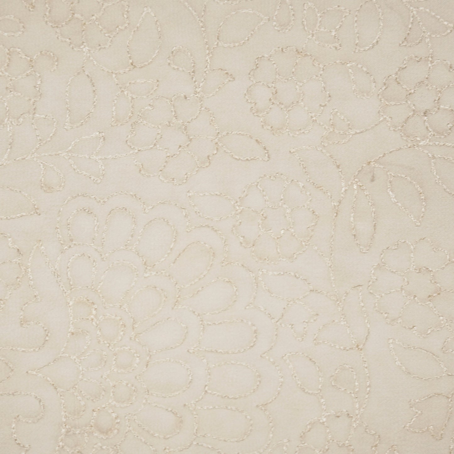 Taufiq Natural Ivory Chanderi Embroidered Fabric in Jaal Pattern