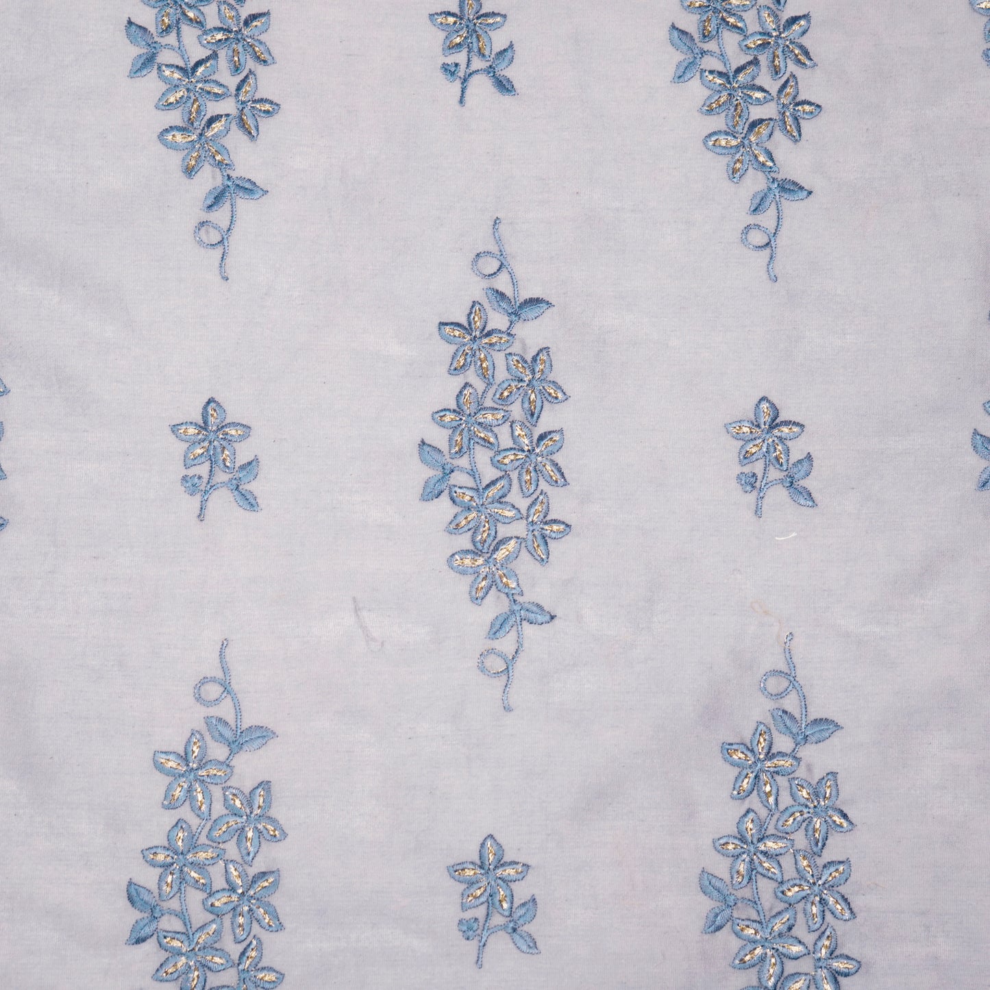 Afra Mauve Chanderi Embroidered Fabric in Buta Buti Pattern