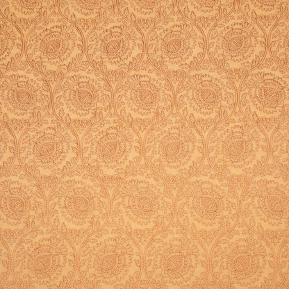 Saba Mango Chanderi Embroidered Fabric in Jaal Pattern