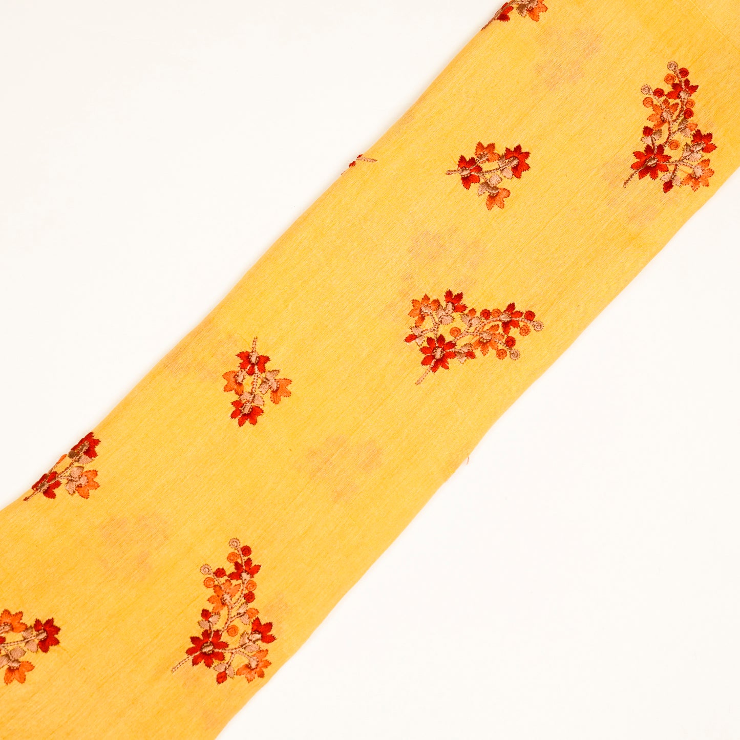 Namar Gold Chanderi Embroidered Fabric in Buti Pattern